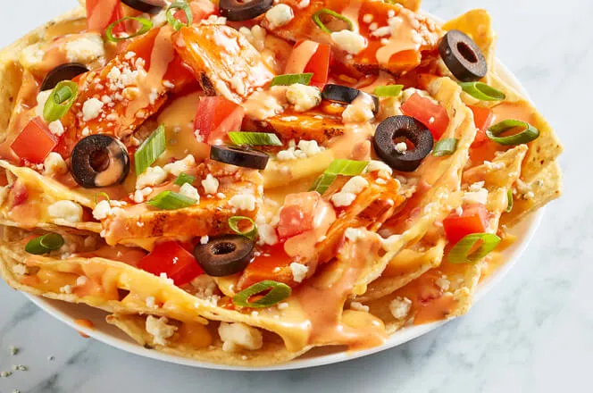 buffalo chicken nachos