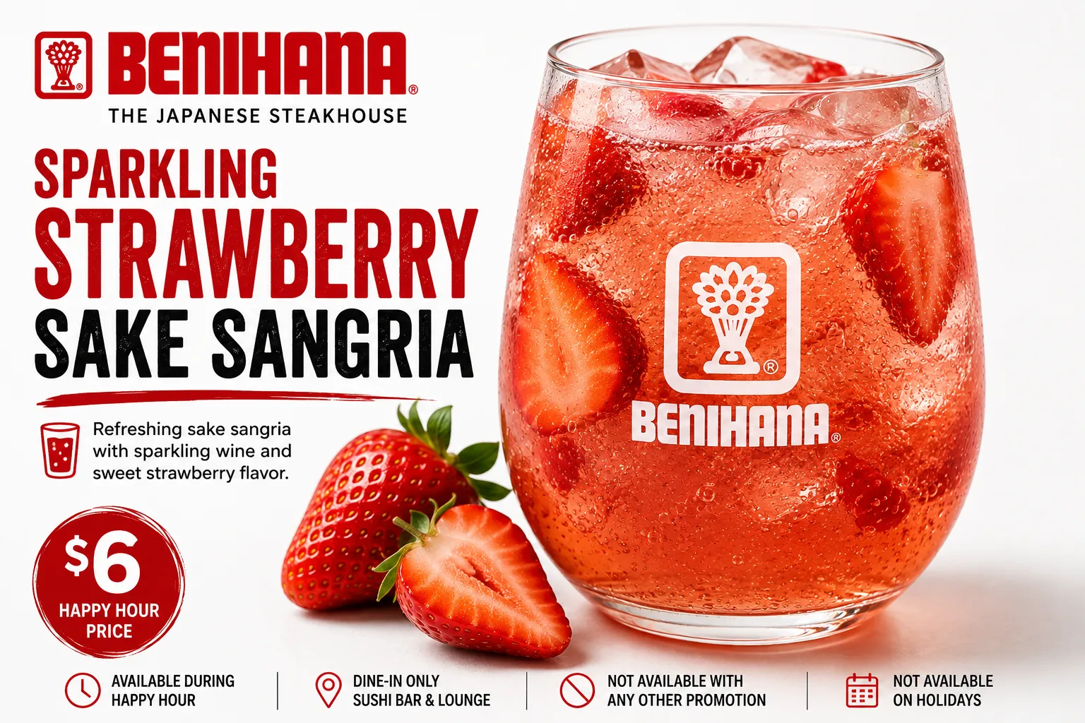 Sparkling Strawberry Sake Sangria